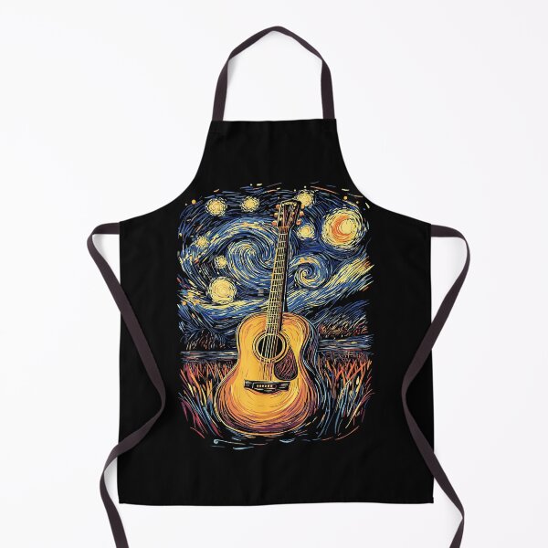 Item preview, Starry Night Inspired Acoustic Guitar Men Women designed and sold by LeroyAshl.