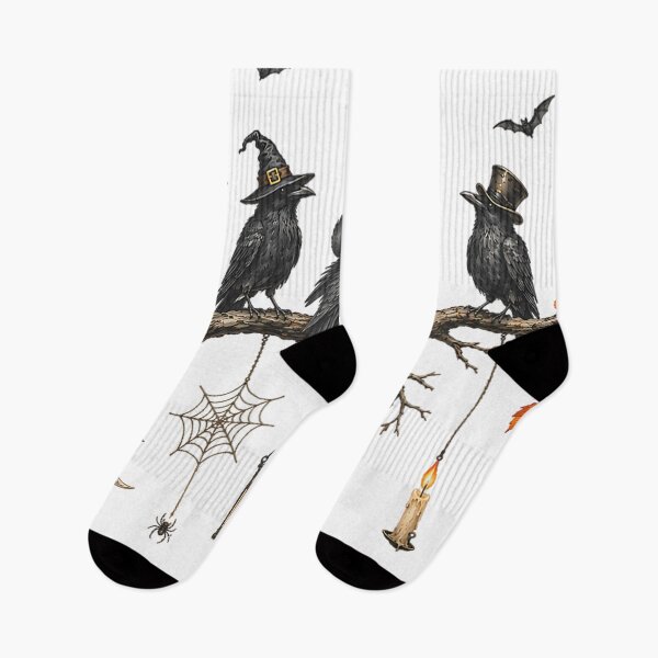 Item preview, Black Crow Halloween Cute Spooky Season Fall Halloween Bird  designed and sold by Daisy Grimes.