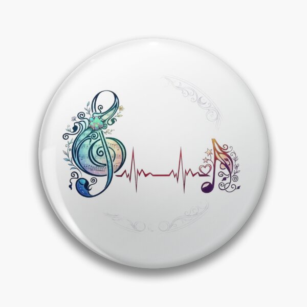 Item preview, Music Heartbeat Design | Floral Treble Clef And Music Note Art | Gift For Music Lover And Musician designed and sold by StyxIND.