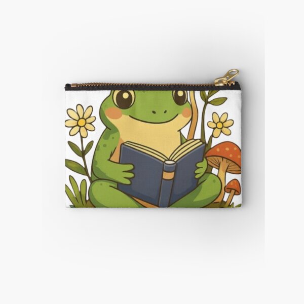 Item preview, Cozy Frog Reading a Book Sticker – Cute Bookworm Frog designed and sold by Shree shyam khatu ji.