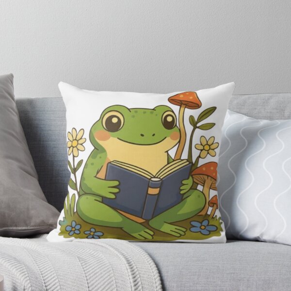 Item preview, Cozy Frog Reading a Book Sticker – Cute Bookworm Frog designed and sold by Shree shyam khatu ji.
