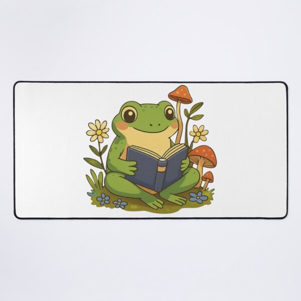 Item preview, Cozy Frog Reading a Book Sticker – Cute Bookworm Frog designed and sold by Shree shyam khatu ji.