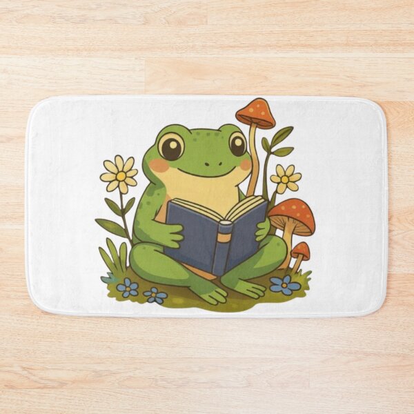 Item preview, Cozy Frog Reading a Book Sticker – Cute Bookworm Frog designed and sold by Shree shyam khatu ji.