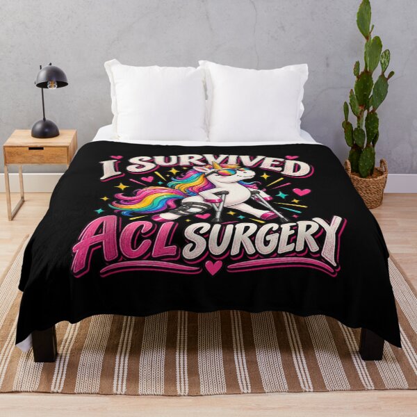 Item preview, I Survived ACL Surgery Funny Unicorn designed and sold by NguboNorento.
