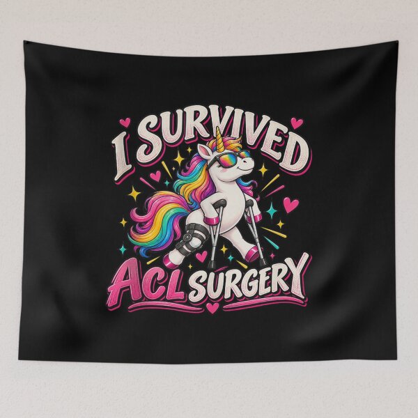 Item preview, I Survived ACL Surgery Funny Unicorn  designed and sold by NguboNorento.