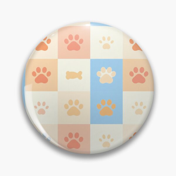 Item preview, Pastel Dog Paw Print Checkerboard Pattern designed and sold by FestivityFinds.