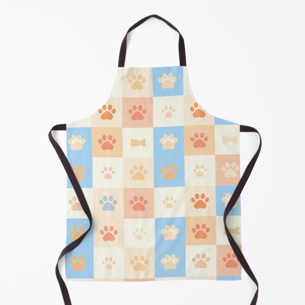 Item preview, Pastel Dog Paw Print Checkerboard Pattern designed and sold by FestivityFinds.