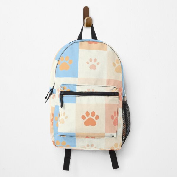 Item preview, Pastel Dog Paw Print Checkerboard Pattern designed and sold by FestivityFinds.