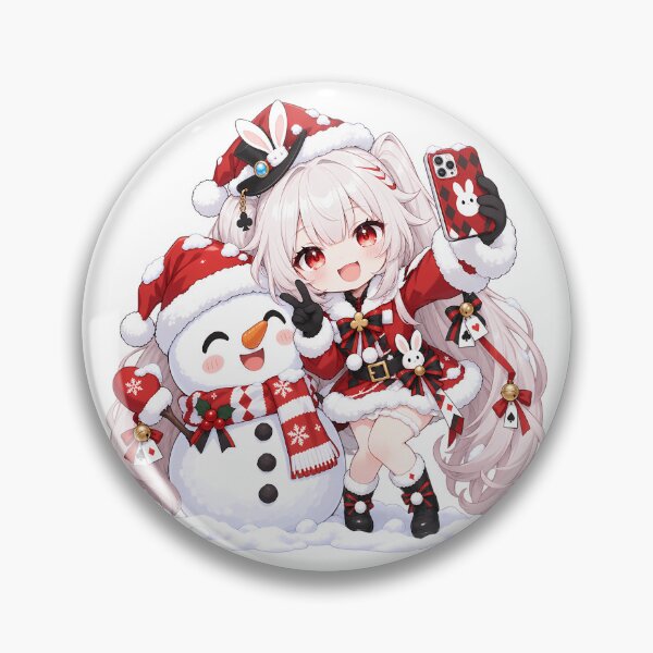 Item preview, Sparxie Honkai Star Rail Christmas Chibi Snowman Selfie designed and sold by mildaclairmo.