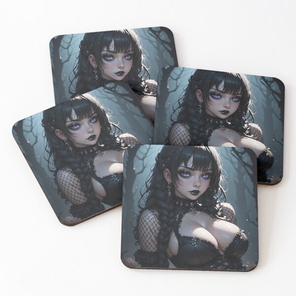 Item preview, Hot Halloween Anime Babe Goth Mommy Waifu Woman designed and sold by Your New Fixation.