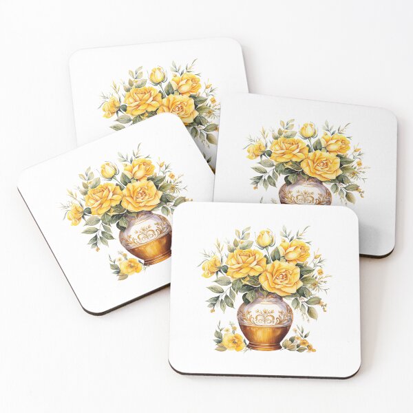 Item preview, Golden Rose Vase | Elegant Floral Aesthetic Art designed and sold by Mandayartstudio.