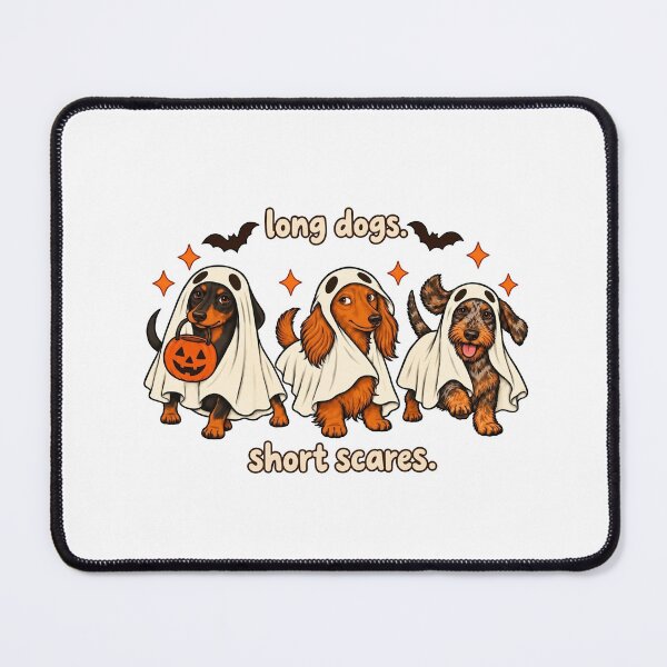 Item preview, Long Dogs Short Scares, Halloween Dachshund Ghost designed and sold by To101ARt.