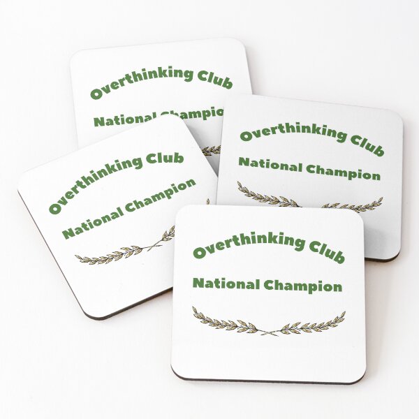Item preview, Overthinking Club National Champion Funny Retro Varsity designed and sold by Jelicint.