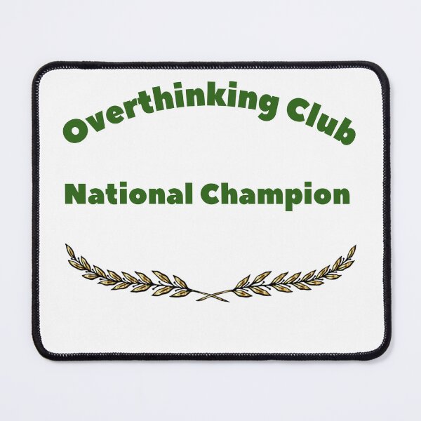 Item preview, Overthinking Club National Champion Funny Retro Varsity designed and sold by Jelicint.