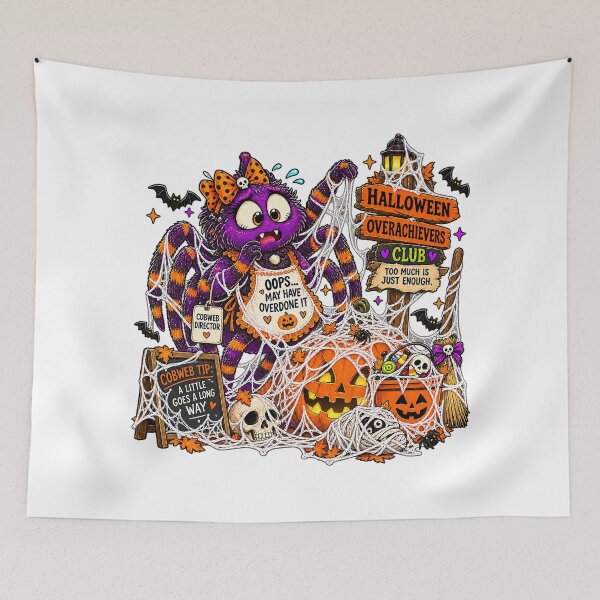 Item preview, ⚡HALLOWEEN OVERACHIEVERS CLUB - Sydney Spider's Sticky Situation designed and sold by WheelieGdArt.