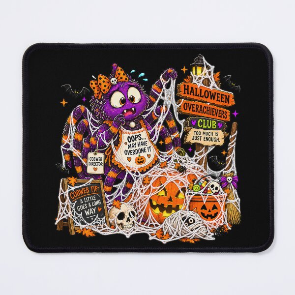 Item preview, ⚡HALLOWEEN OVERACHIEVERS CLUB - Sydney Spider's Sticky Situation - dark version designed and sold by WheelieGdArt.