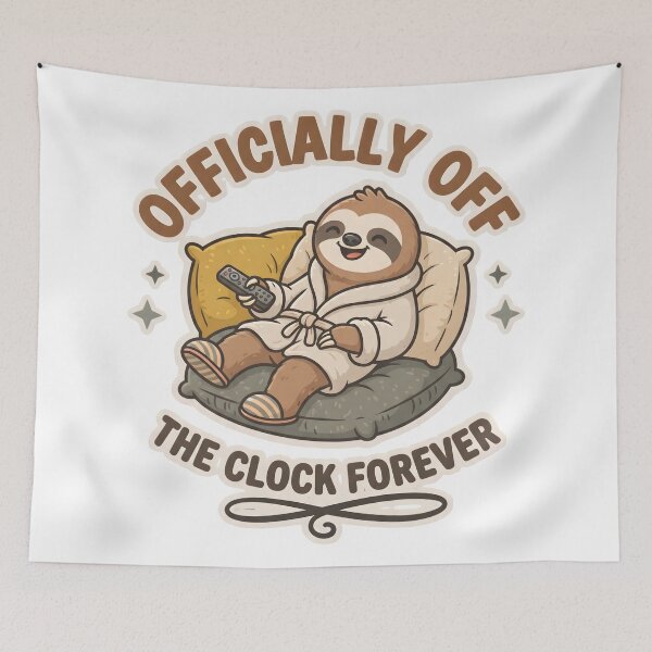 Item preview, Cozy Sloth Relaxing On Couch Cute Animal Illustration designed and sold by StickerNestYou.