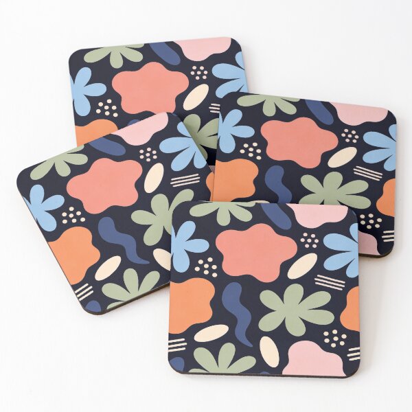Item preview, Abstract Mid Century Floral Cutout Pattern designed and sold by FestivityFinds.