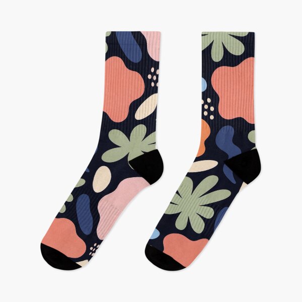 Item preview, Patrón abstracto floral recortado de mediados de siglo designed and sold by FestivityFinds.