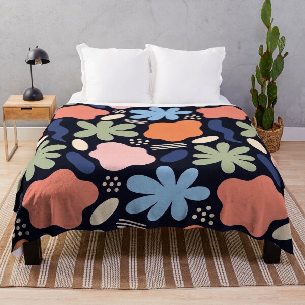 Item preview, Abstract Mid Century Floral Cutout Pattern designed and sold by FestivityFinds.