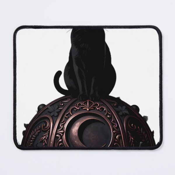 Item preview, Gothic Black Cat Dark Mabon Altar & Crescent designed and sold by IllumeInk.
