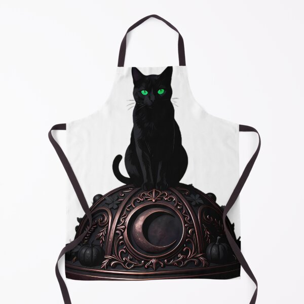 Item preview, Gothic Black Cat Dark Mabon Altar & Crescent designed and sold by IllumeInk.