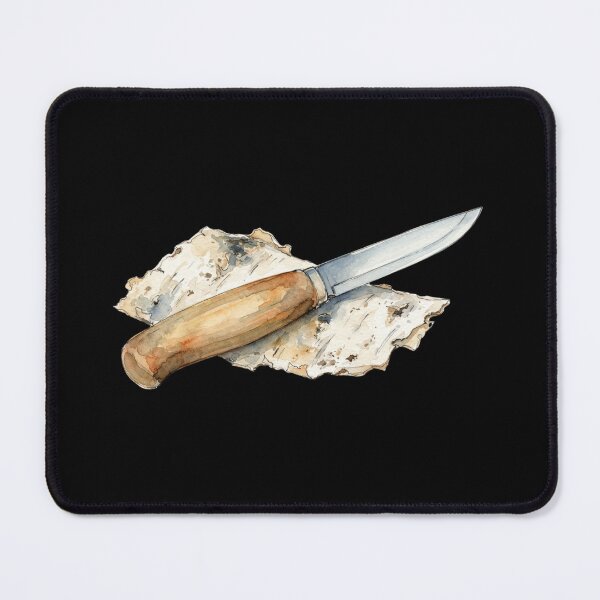 Item preview, Traditional Bushcraft Knife Watercolor Illustration Art designed and sold by bvdesignart.