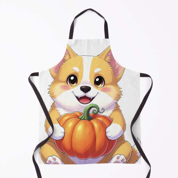 Item preview, Cute Corgi Puppy Hugging Bright Autumn Harvest Pumpkin designed and sold by pumsquare.