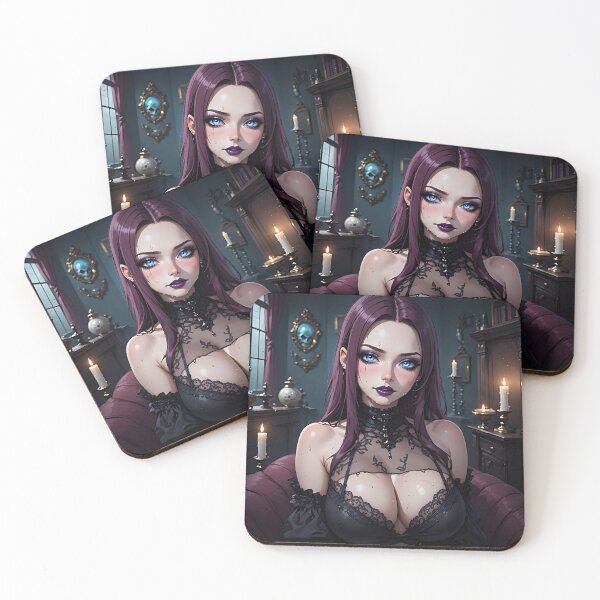 Item preview, Hot Halloween Anime Babe Goth Mommy Waifu Woman designed and sold by Your New Fixation.