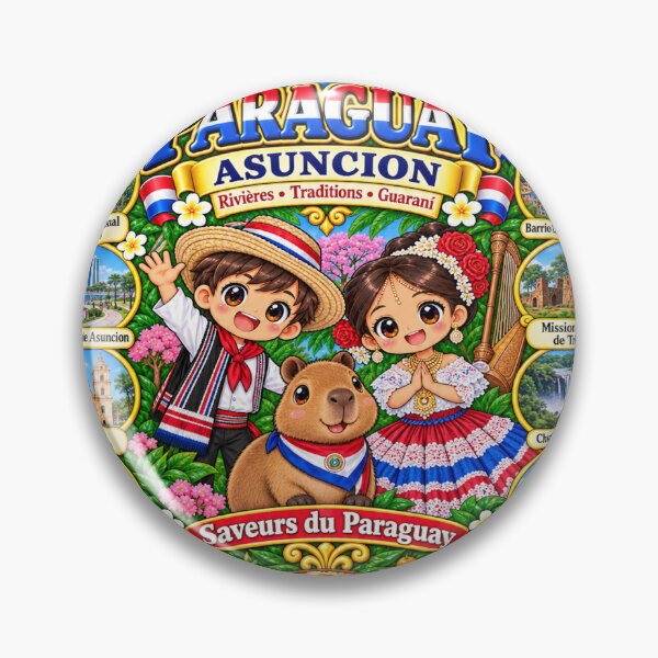 Artikelvorschau, Paraguay Asunción – Kawaii-Reise, Guaraní-Kultur und Aromen Paraguays entworfen und verkauft von Cifi64.