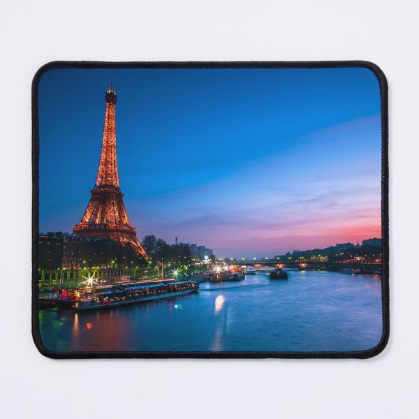Item preview, Eiffel tower across the river Siene at dusk designed and sold by assaf.