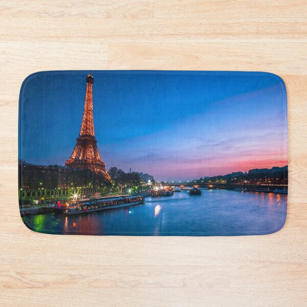 Item preview, Eiffel tower across the river Siene at dusk designed and sold by assaf.