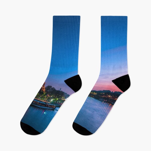 Item preview, Eiffel tower across the river Siene at dusk designed and sold by assaf.