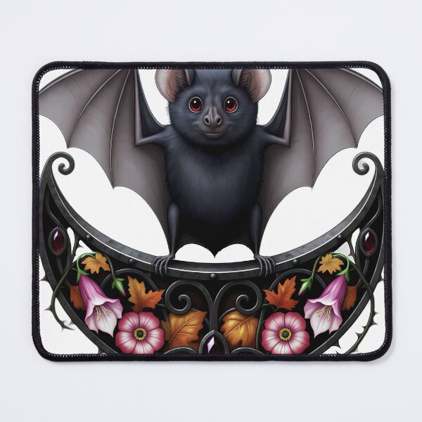 Item preview, Gothic Vampire Bat Wrought Iron Mabon Crescent designed and sold by IllumeInk.