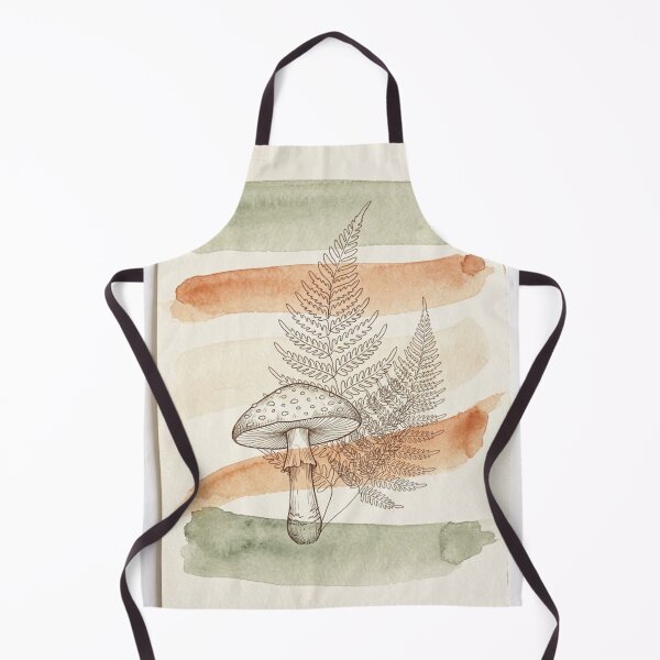 Item preview, Toadstool & Fern Ribbon Bands | Cottagecore Botanical Print designed and sold by Zaramodo.