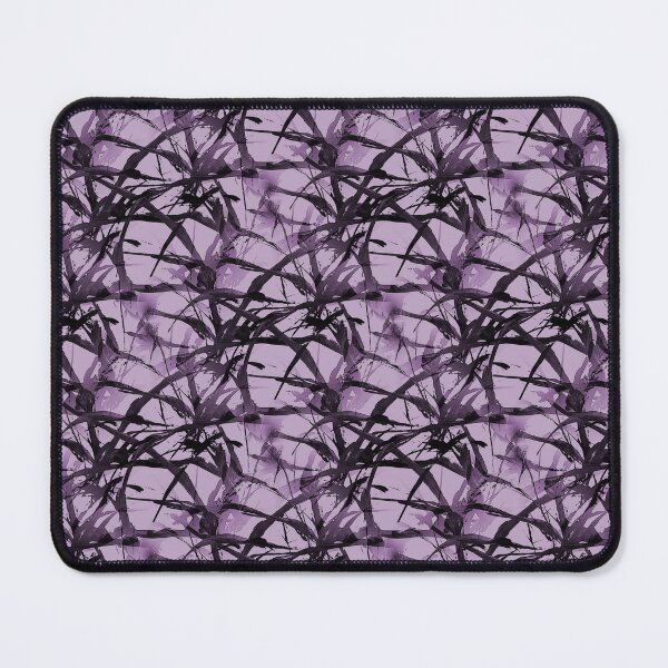 Item preview, Foliage Short Grass Abstract in Black and Mauve designed and sold by Artistestella.