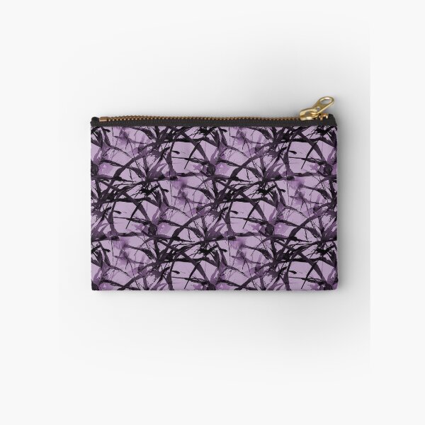 Item preview, Foliage Short Grass Abstract in Black and Mauve designed and sold by Artistestella.