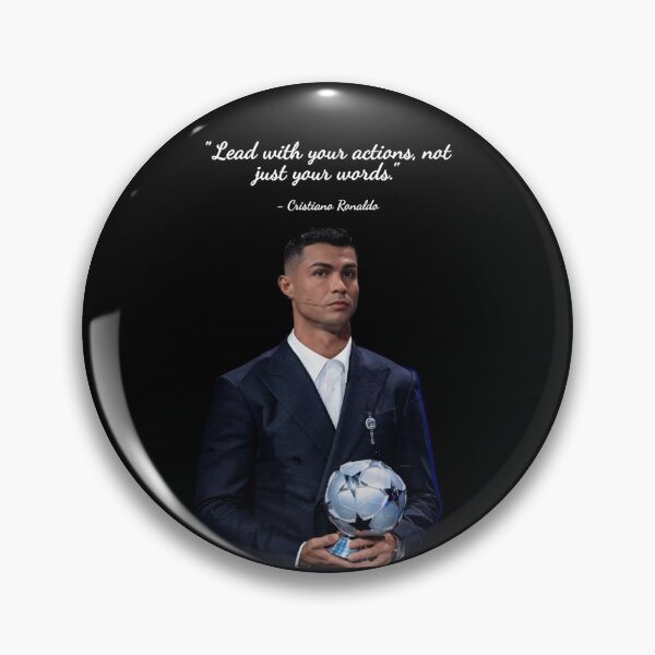 Item preview, Lead With Your Actions Not Just Your Words Cristiano Ronaldo Inspiring Motivational Quote CR7 Portrait designed and sold by Matt_Smith.