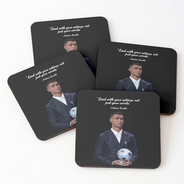 Item preview, Lead With Your Actions Not Just Your Words Cristiano Ronaldo Inspiring Motivational Quote CR7 Portrait designed and sold by Matt_Smith.