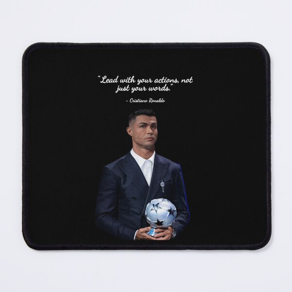 Item preview, Lead With Your Actions Not Just Your Words Cristiano Ronaldo Inspiring Motivational Quote CR7 Portrait designed and sold by Matt_Smith.