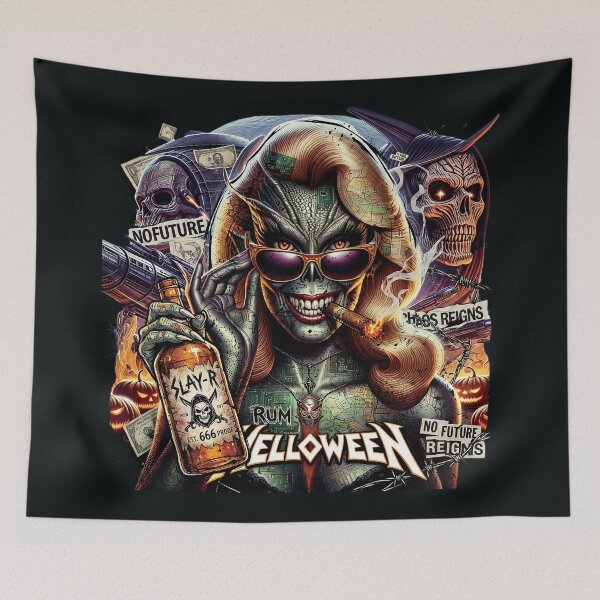Item preview, Halloween Alien She Devil Rum Skull designed and sold by Voodoo Store Paranormal Collections.