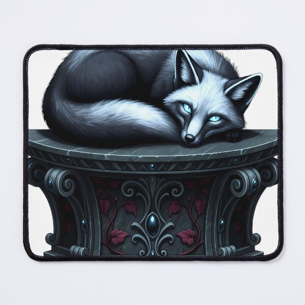 Item preview, Gothic Silver Fox Slumbering Mabon Altar designed and sold by IllumeInk.
