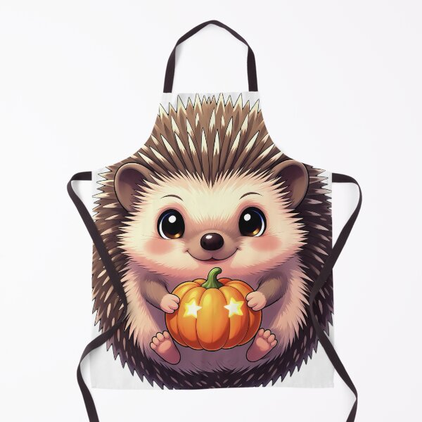 Item preview, Cute European Hedgehog Hugging Little Jack-o'-Lantern Pumpkin designed and sold by pumsquare.