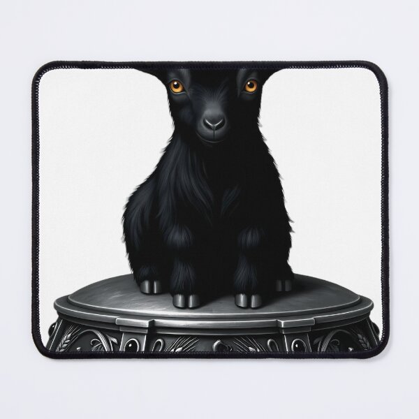 Item preview, Gothic Black Goat Kid Carved Pewter Mabon Altar designed and sold by IllumeInk.