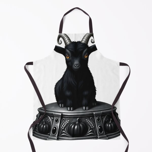 Item preview, Gothic Black Goat Kid Carved Pewter Mabon Altar designed and sold by IllumeInk.