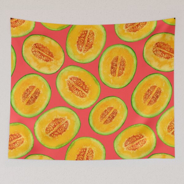 Item preview, Melon slices watercolor pattern designed and sold by Katerina Mitkova Kirilova.