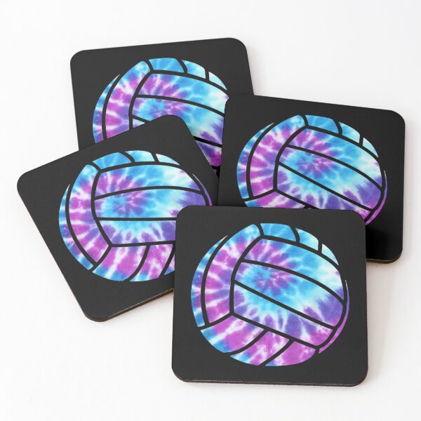 Item preview, Tie Dye Blue Purple Volleyball Sports Ball Art designed and sold by nikigum.