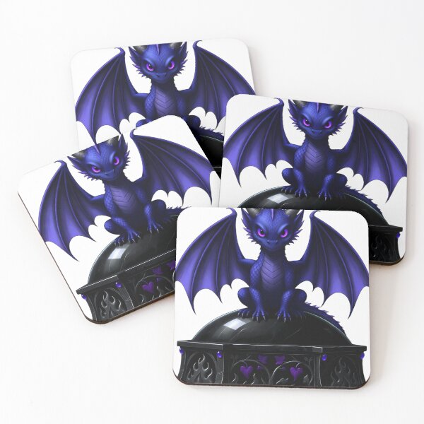 Item preview, Gothic Shadow Dragon Whelp Obsidian Mabon Altar designed and sold by IllumeInk.
