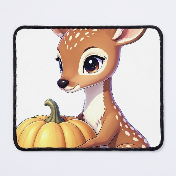Item preview, Cute Deer Fawn Hugging Golden Autumn Pumpkin designed and sold by pumsquare.