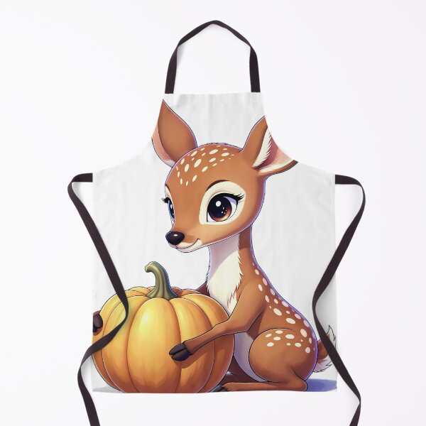 Item preview, Cute Deer Fawn Hugging Golden Autumn Pumpkin designed and sold by pumsquare.
